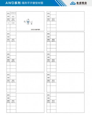 AWD系列-隔热平开窗型材图