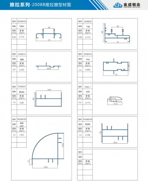 2008B sliding window profile diagram